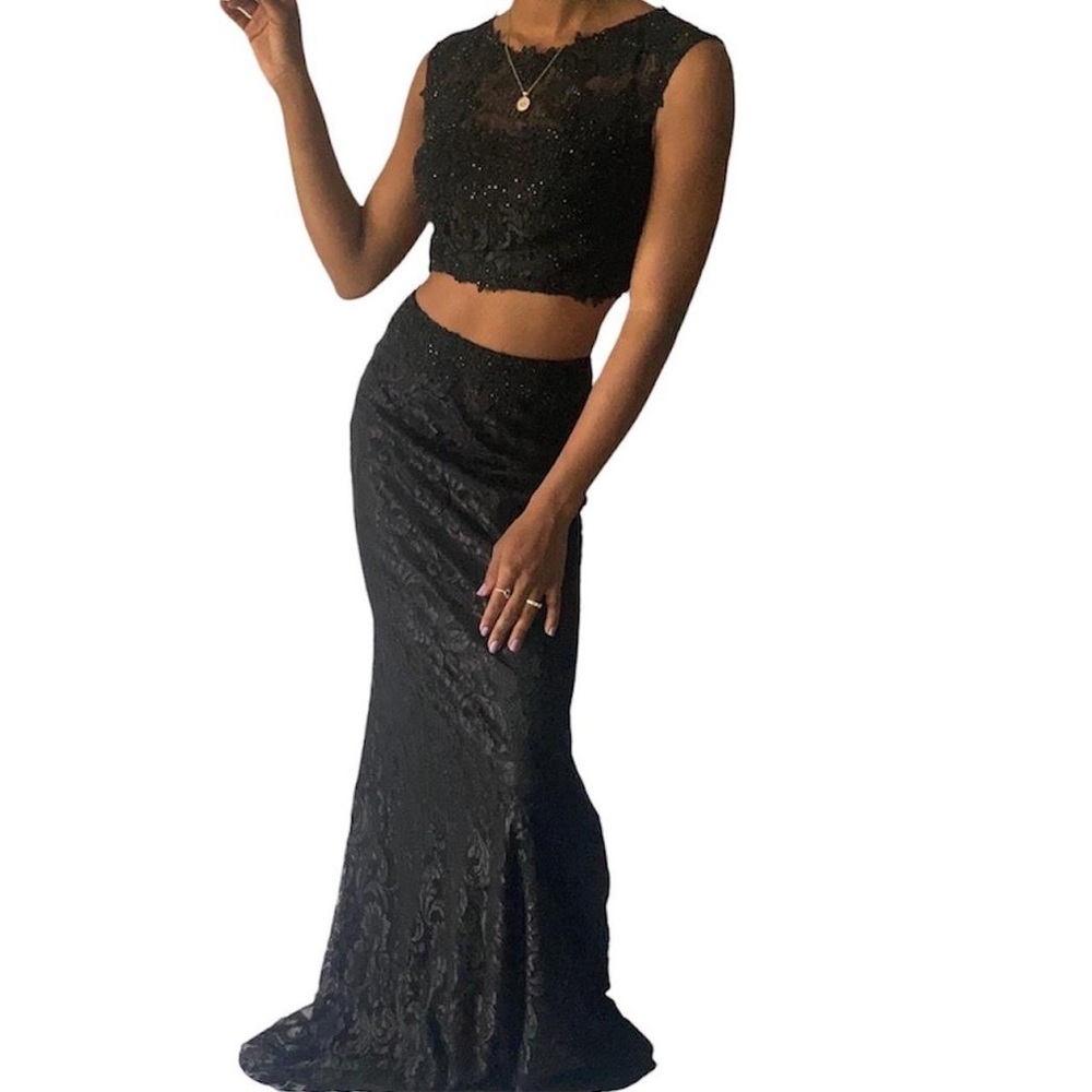Two Piece Black Prom / Casual / Banquet or Wedding  Dress